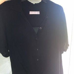 Faithfull the brand black tie top shirt
